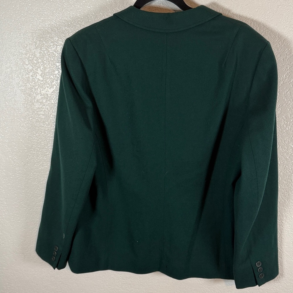 Pendleton Forest Green Wool 2 Button Blazer Size … - image 4